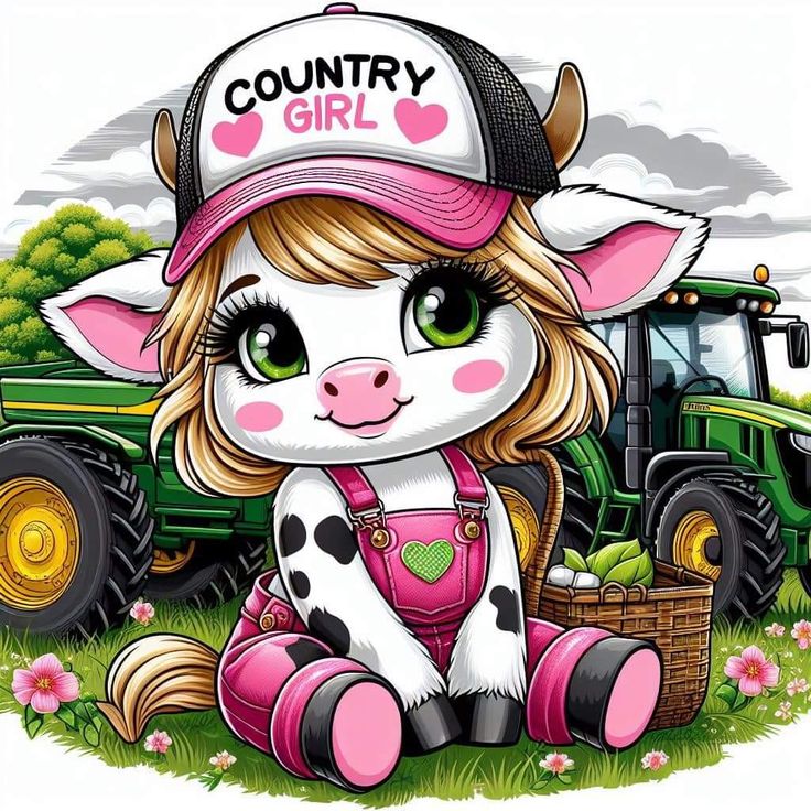 HIGHLAND cow country girl