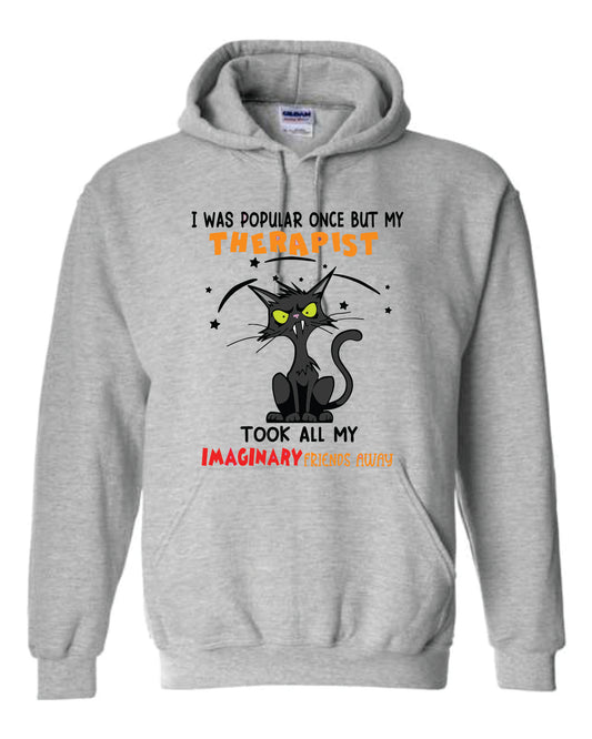 Cat Therapy Hooded and Crewneck Sweatshirt