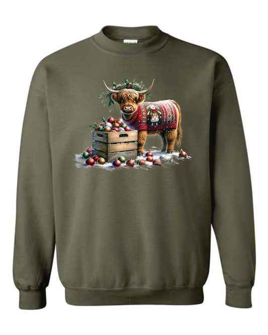 Highland Cow1 Hooded and Crewneck Sweatshirt