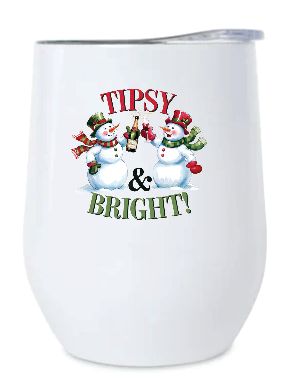 12 ounce wine tumbler tipsy and bright